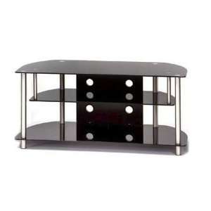  Symphony Stands Curved Black Glass 3 Shelf TV Stand for 32 48 inch 