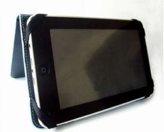 inch Blue edge black leather case for MID Tablet PC EPad VIA WM 8650 