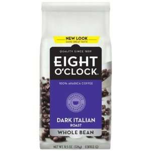 Eight OClock Coffee Dark Italian Roast Whole Bean, 11.5 oz Bag, 4 ct 