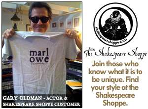 Gary Oldman, British Actor   Director and Shakespeare Shoppe customer 