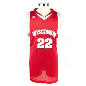  Adidas Wisconsin Basketball Jersey #22 XX Large Red 