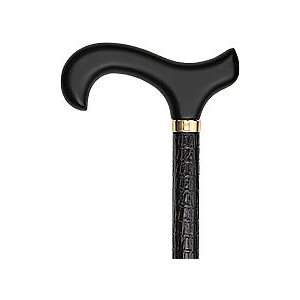    Faux Leather Wrapped Adjustable Cane