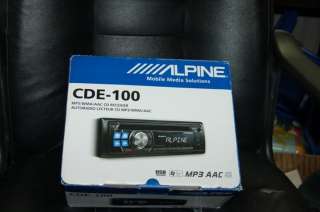Used Alpine CDE 100 CD/USB/MPS In Dash Receiver Car Stereo Auto 