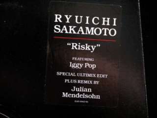 RYUICHI SAKAMOTO IGGY POP RISKY RMX 12 PROMO M UNPLAYED  