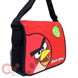 Rovio Angry Birds School Messenger Bag w/Large Red Bird & Pig 