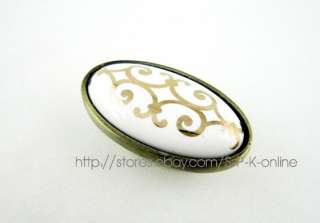 Oval Cabinet Drawer Handle Antique china Knobs  
