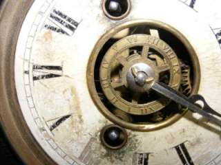 Antique E Ingraham Bristol Conn Superior Shelf Mantle Mantel Pendulum 