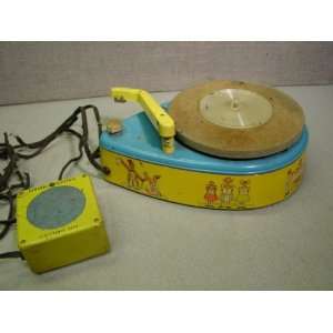  Vintage 1950 GE Playtalk Graphics Toy Record Player 