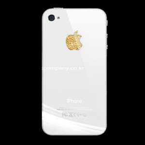 SWAROVSKI Gold Apple decal skicker iPhone4/3gs/iPad  