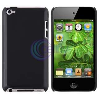   Black leather Flip Cover Case For Apple iPod Touch 4th Gen 4G  