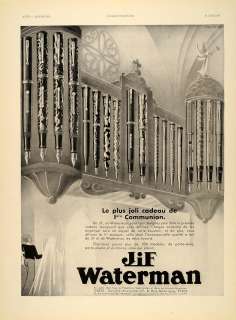   art 1935 french ad vintage jif waterman fountain pen pencil original