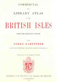 PROVENANCE  COMMERCIAL AND LIBRARY ATLAS OF THE BRITISH ISLES