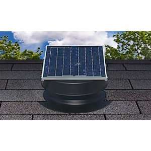 Solar Attic Fan   10 Watts   1200 sq ft   Black