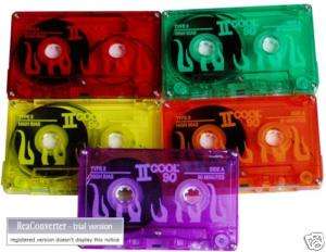 100 Kool Colors Type II Audio Cassette Tapes  