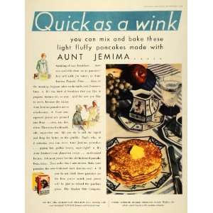  1930 Ad Quaker Oats Aunt Jemima Pancake Flour Racism 