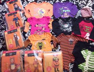 BOY GIRL BABY INFANT TODDLER HALLOWEEN COSTUME SHIRTS NB 0 24 MONTHS 