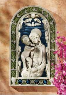 Madonna and Child Arch Wall Sculpture Mary Baby Jesus Statue  