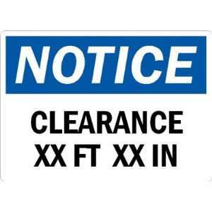   CLEARANCE XX FT XX IN Glow Aluminum Sign, 14 x 10