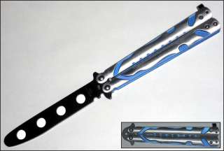 Practice Training Butterfly Knife Blue Handle Balisong Knives  