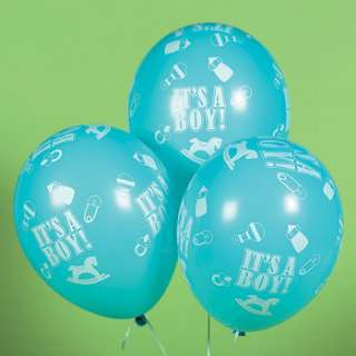 ITS A BOY BLUE BALLOONS BABY SHOWER /BIRTH DECOR  