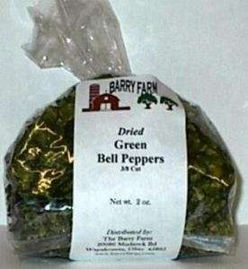 Green Bell Peppers, Dried, 2 oz. FNP2108  