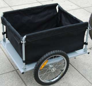 Aosom bicycle bike cargo trailer cart carrier yellow black  