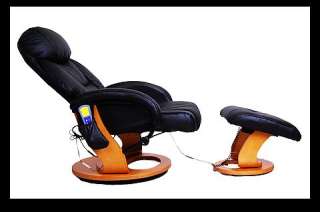 AOSOM i3238 Black Leather TV Massage Chair W/Ottoman  