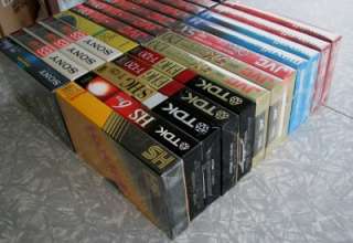 Lot 24 Blank VHS VIDEO TAPES,Maxell,JVC,Sony,6hr,8hr,T 120+ High 