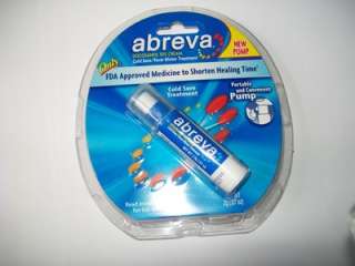 ABREVA COLD SORE TREATMENT CREAM 2G PUMP NEW IN BOX  