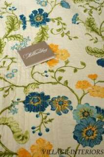 FRENCH COUNTRY BLUE & YELLOW FLORAL QUEEN QUILT SET  