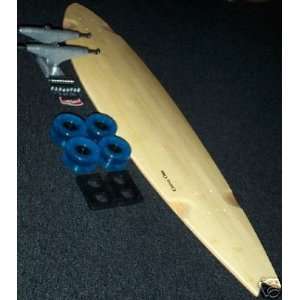  Blank Carve One Bamboo Longboard Skateboard Complete Nat 