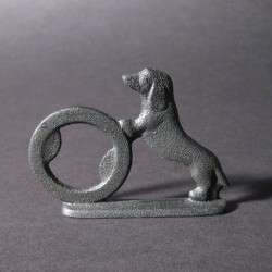 Japanese Iron Figural Dachshund Dog Bottle Opener  