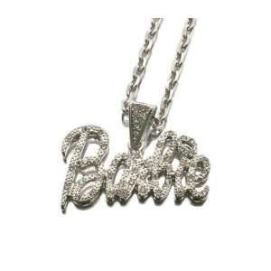    NICKI MINAJ BARBIE Pendant w/18 Chain Silver Sm NEW Clear Jewelry