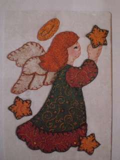 ANGEL Iron on Applique Christmas Card Kit   Embroidery  
