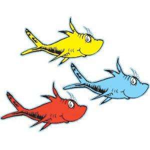 EUREKA Dr. Seuss Fish One Fish Two Cut Outs NEW IN PACKAGE  