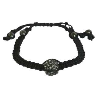 Center Jeweled Bead Fireball Black Diamond Bracelet product details 