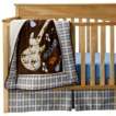 Trend Lab Rockstar 3Pc Crib Bedding Set   Blue/Brown 
