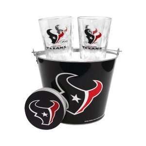 Houston Texans Pint Glasses and Beer Bucket Set  Houston Texans Gift 