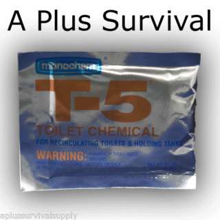 Pouches of T 5 Toilet Chemicals for Portable Toilets  