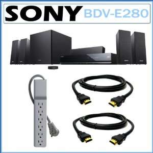  Sony BDV E280 3D Blu ray Disc Home Theater System + 2 HDMI 