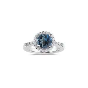   Cts Diamond & 2.93 Cts London Blue Topaz Ring in Platinum 6.0 Jewelry