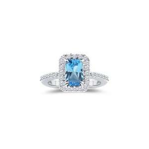   Cts Diamond & 3.24 Cts Swiss Blue Topaz Ring in Platinum 8.0 Jewelry