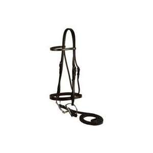  FLAT SNAFFLE BRIDLE, Color BROWN; Size PONY (Catalog 
