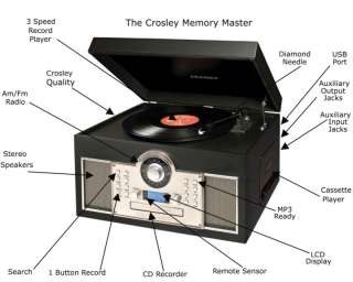 CDR Crosley Memory Master CD Record Turntable CR2401A  