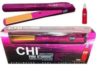 CHI Pink Stardust Ceramic Hairstyling Iron with Free Iron Guard 