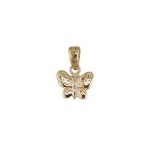  18kt Two Toned Butterfly Charm Jewelry