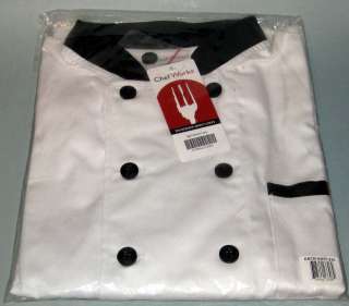 Chef Works Chefs Coat BBTR   White   Size 2XL   NWT 678544233064 