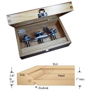  00 202, 3 Piece Cabinet Makers Cove Router Bit Set With 