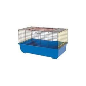   010AE 29670 X Small Rabbit Cage   White Wire  Blue Base