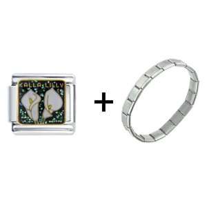  White Calla Lily Italian Charm Pugster Jewelry
